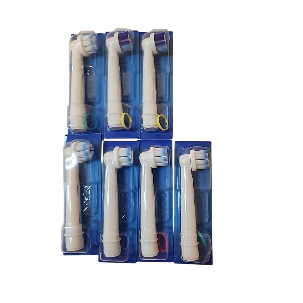 7 Genuine Oral-B Cross Action X Electric Toothbrush Replacement Heads Sealed